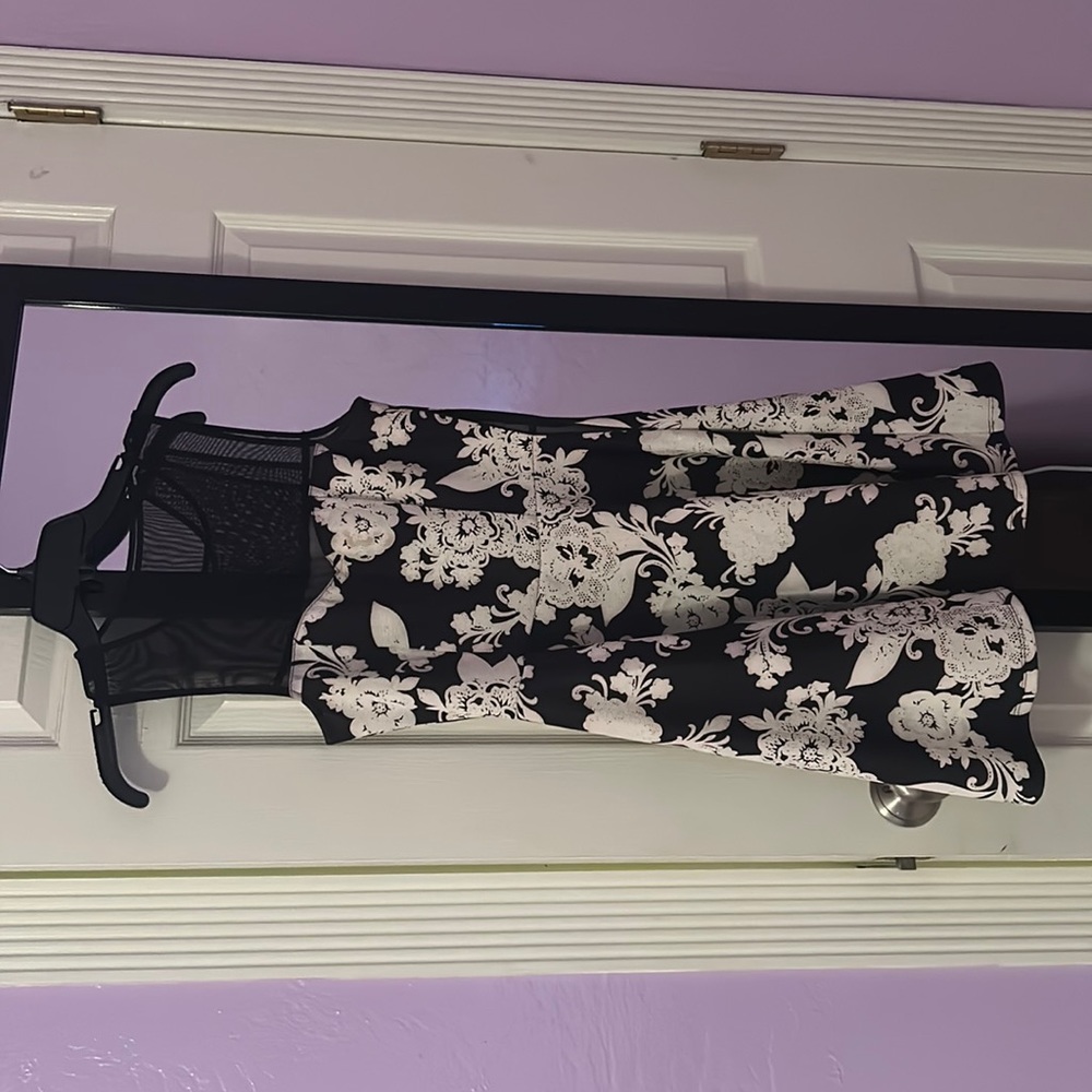 Black and white trick dress medium